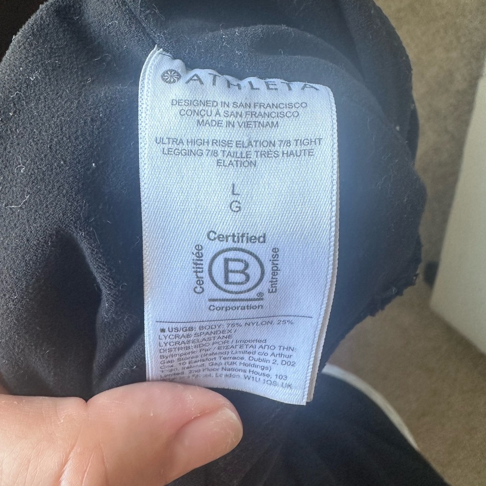 Athleta Black High Rise Leggings